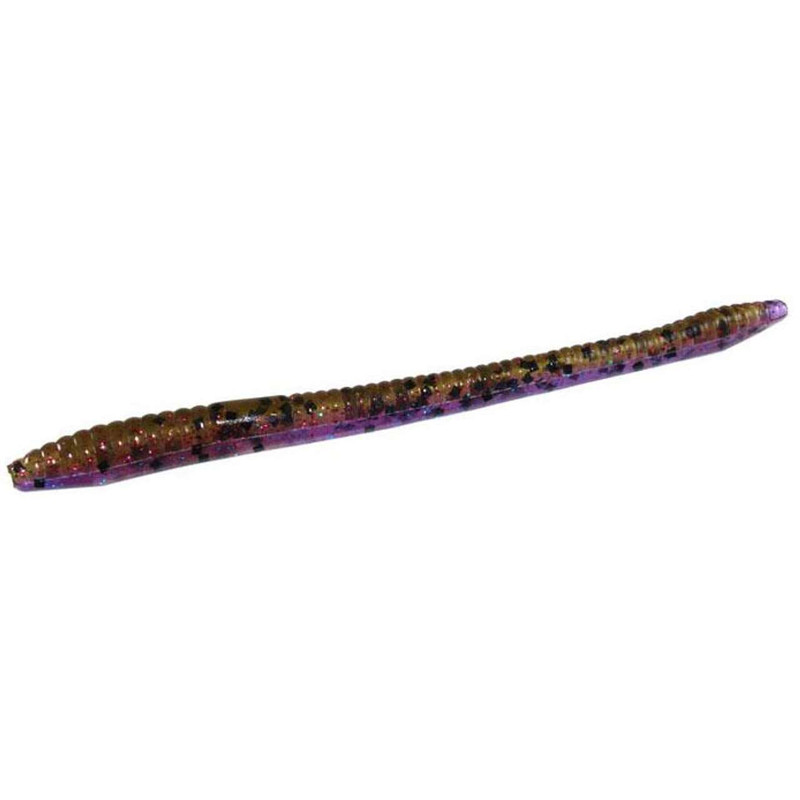 Zoom Finesse Worm Bait 4-1/2in Huckleberry - TackleDirect