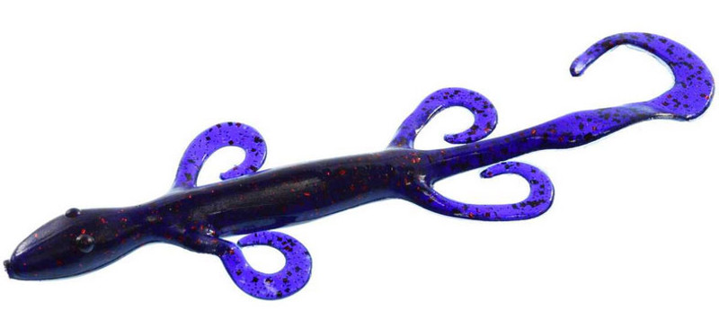 Zoom Lizard Bait - 6in - Grape Red Glitter - TackleDirect