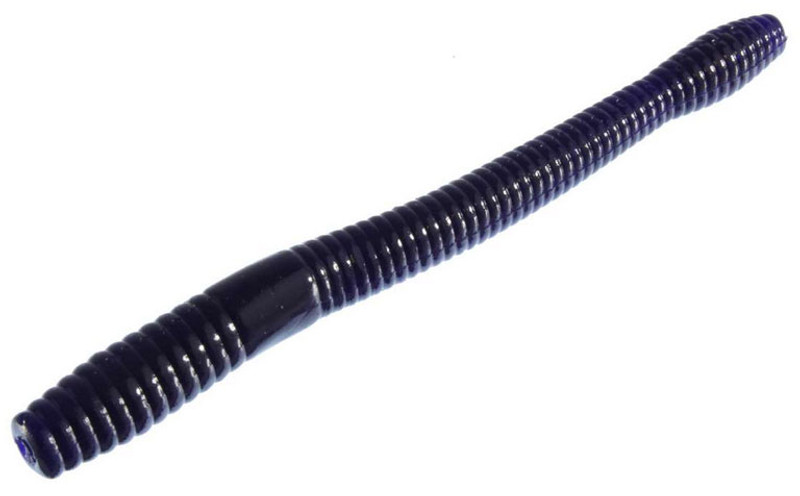 Zoom Magnum Finesse Worm Bait 5in Black Grape - TackleDirect