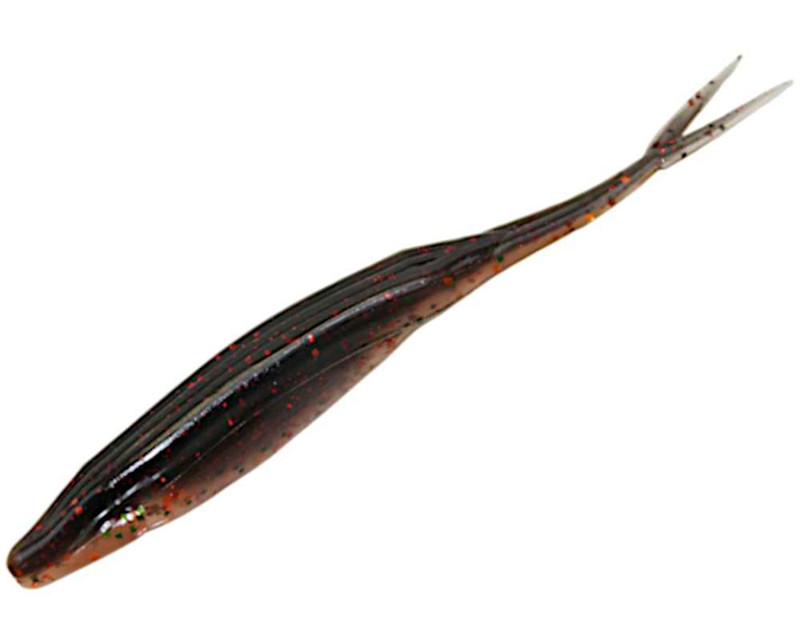 Zoom Bait Salty Super Fluke Bait, Black, 5-Inch, Pack of 10, Soft