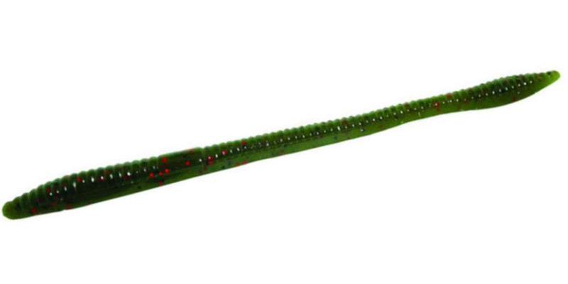 Zoom Trick Worm Bait - 6-1/4in - Avocado - TackleDirect