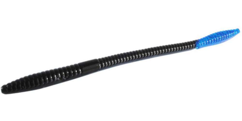 Zoom Trick Worm Bait - 6-1/4in - Black/Blue - TackleDirect