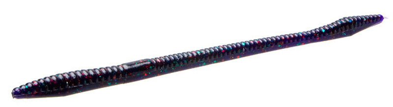 Zoom Trick Worm Bait 6-1/4in Red Black Core - TackleDirect