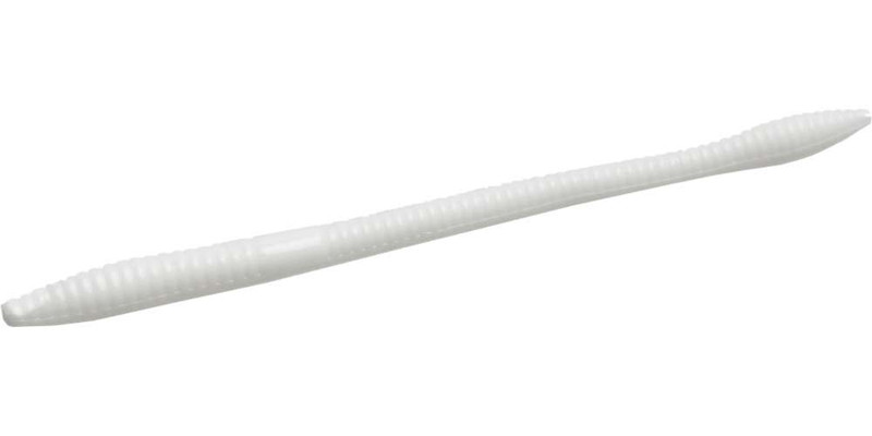 Zoom Trick Worm Bait 6-1/4in White - TackleDirect