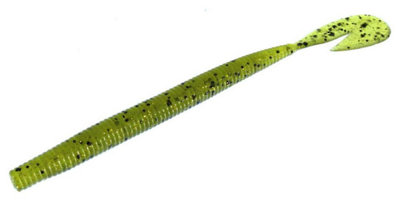 Zoom UV Speed Worm - 7in - Watermelon Gold Glitter - TackleDirect