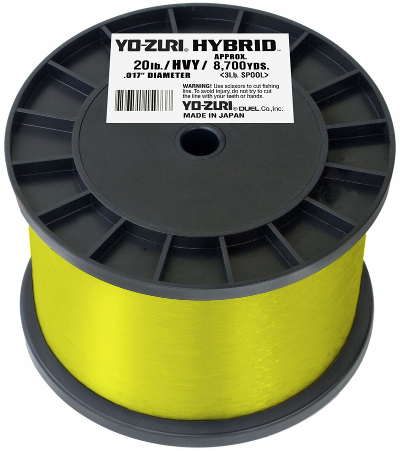 Yo-Zuri Hybrid Fluorocarbon - Yellow - 3Lb Spool - 20lb - TackleDirect