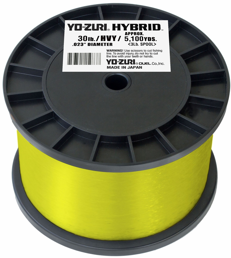 Yo-Zuri Hybrid Fluorocarbon - High Vis Yellow - 3Lb Spool - 30lb Test