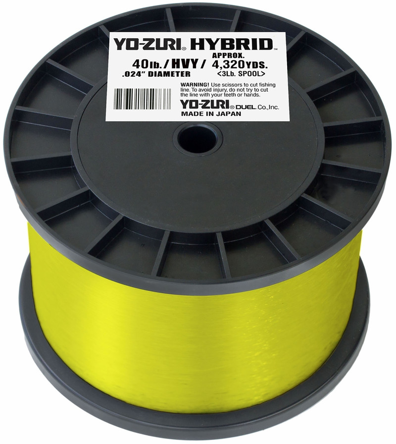 Yo-Zuri Hybrid Fluorocarbon - Yellow - 3Lb Spool - 40lb - TackleDirect