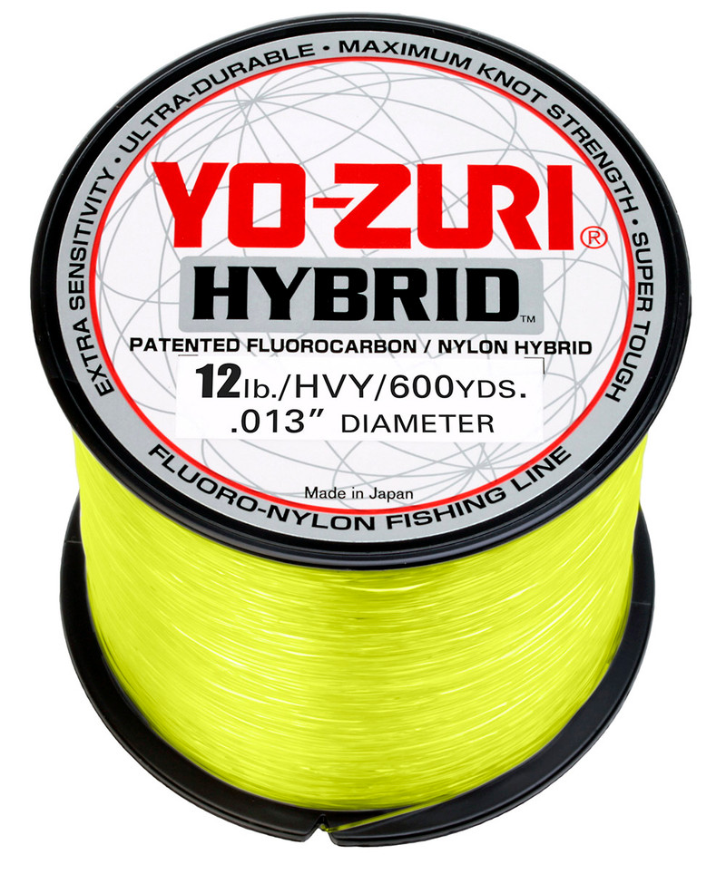 Yo-Zuri Hybrid Fluoro - Yellow - 600yds - 12Lb Test - TackleDirect