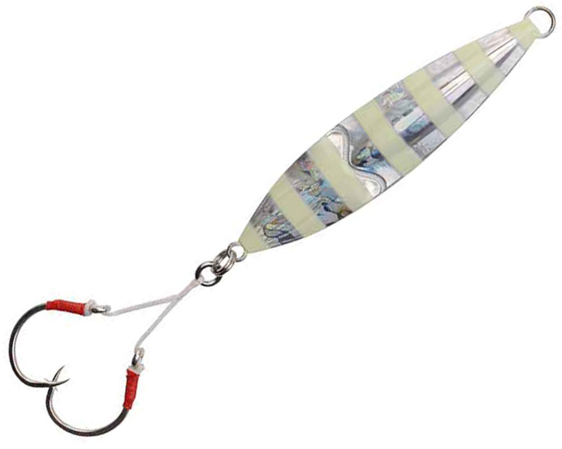 Savage Gear Squish Erratic Fall Jig - 4-1/2in - Silver Zebra Glow