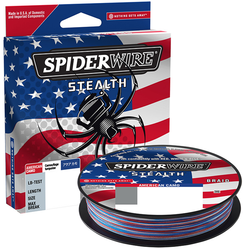 Spiderwire Stealth American Camo Braid - TackleDirect