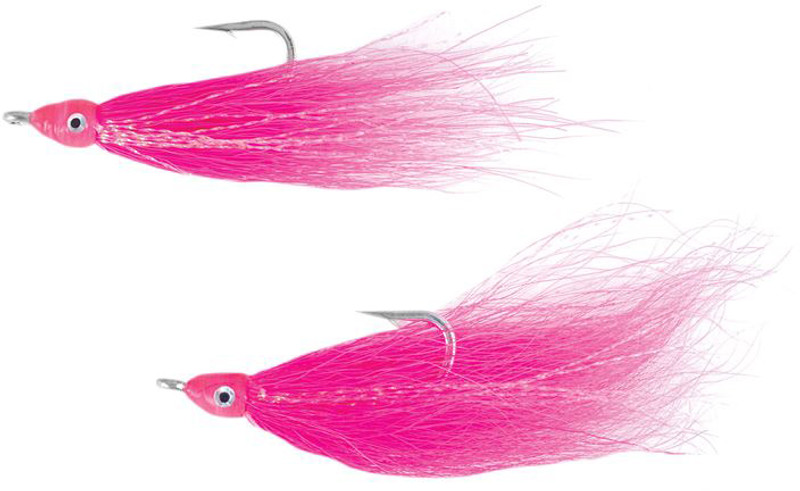 Run Off Lure Bucktail 2 Pack Teaser Hooks - Pink