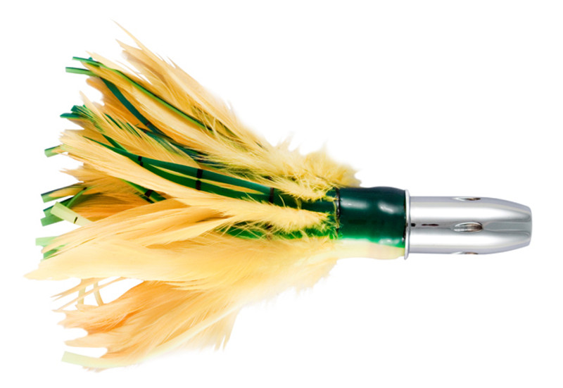 CandH Billy Baits Rattle Troll Feather Lure - Dolphin - TackleDirect