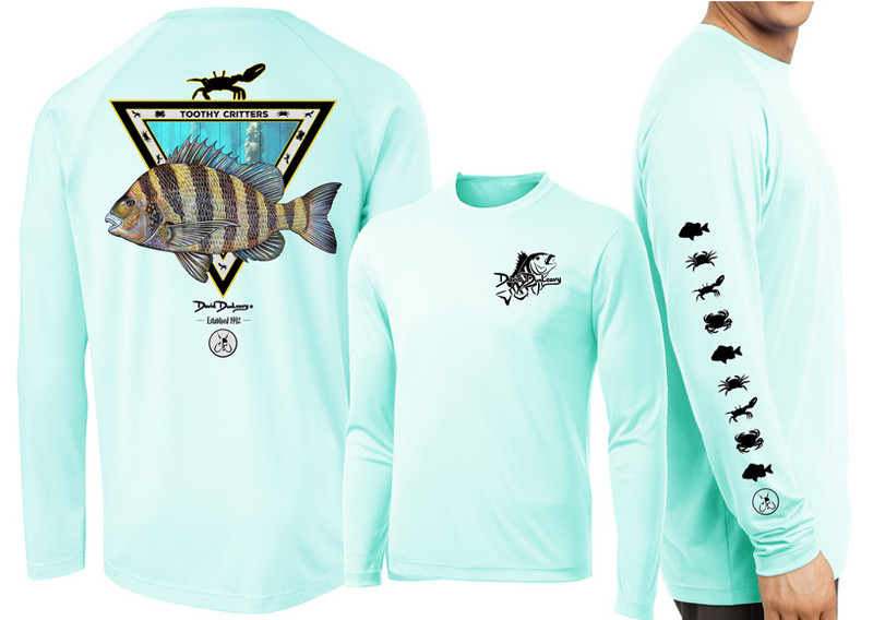 Salty Joe's Tuna Long Sleeve Fishing T Shirt - Salty Joe's Small / Dark Green