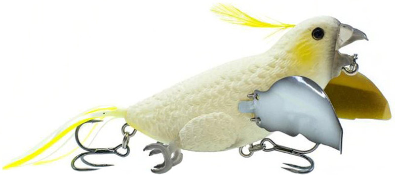 Chasebait Lures The Smuggler 90mm Water Walker Swimming Bird Fishing Lure -  White Cockatoo