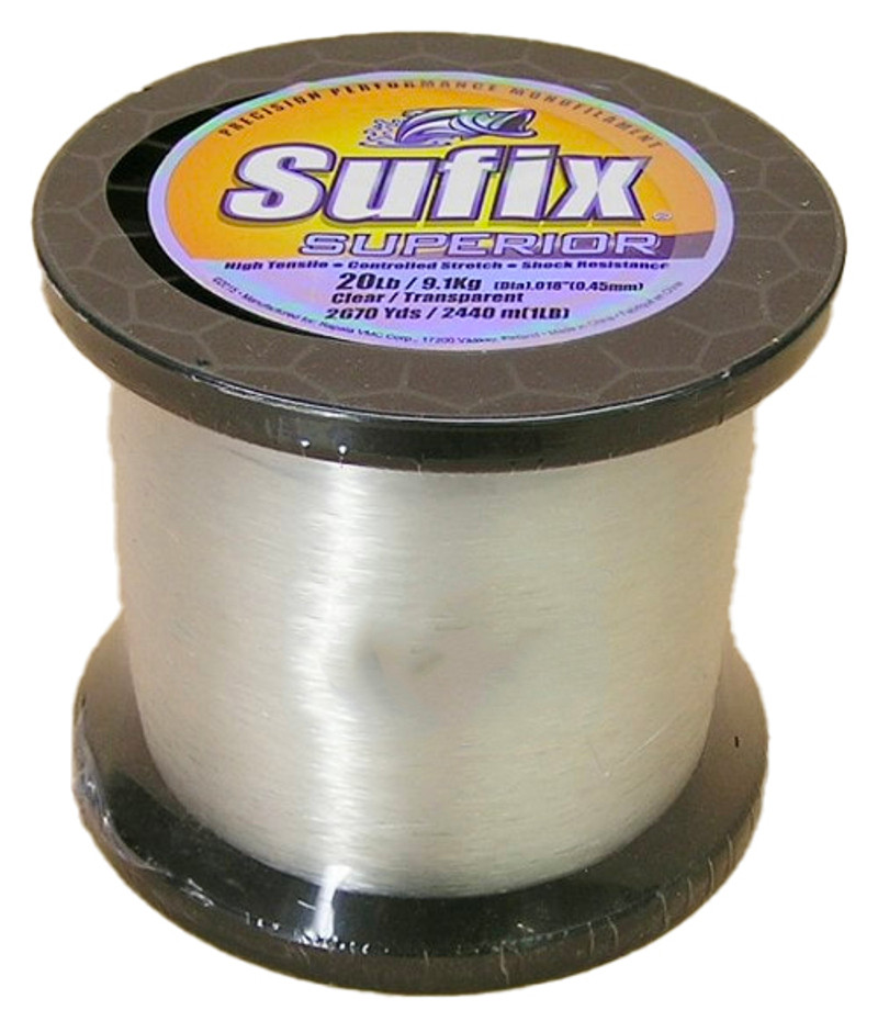 Sufix Superior Spool Size Fishing Line (Yellow, 40-Pound)