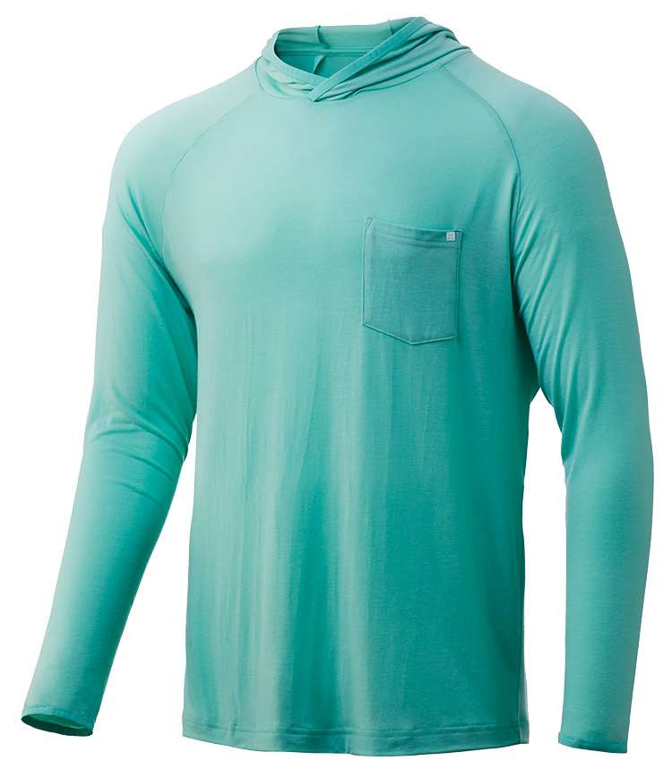 HUK Mens Waypoint Hoodie, Performance Long-Sleeve Shirt