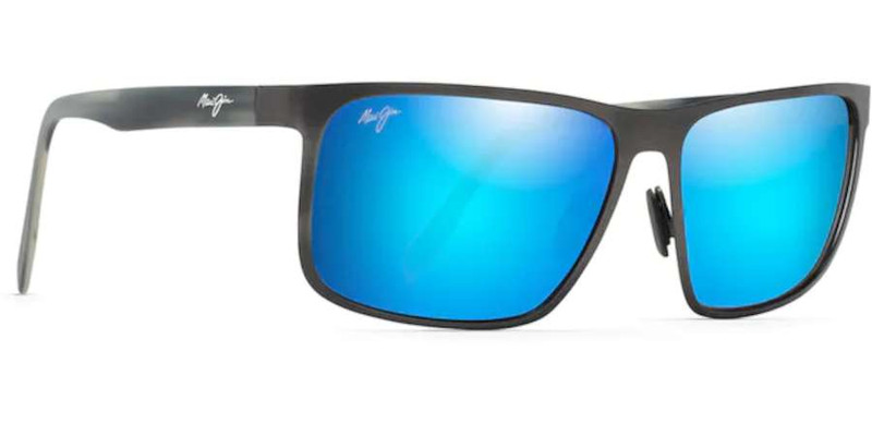 Maui Jim Wana Sunglasses - Dark Gunmetal/Blue Hawaii - TackleDirect