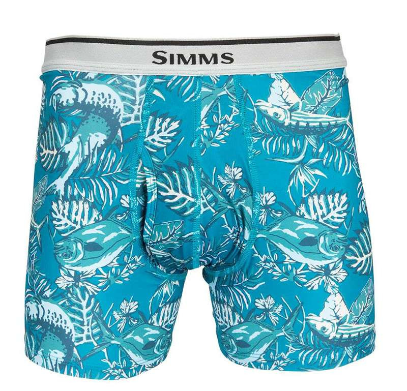 Simms Cooling Boxer Brief carbon, Underwear, Clothing