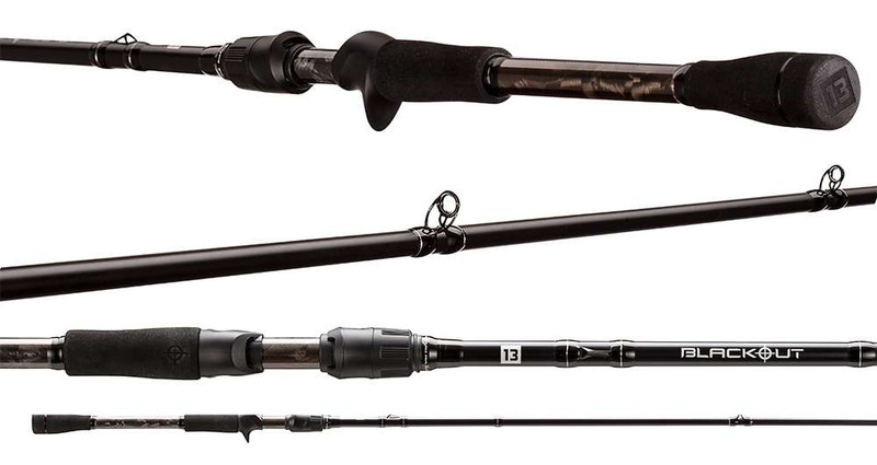 13 Fishing BO2C73MH Blackout Casting Rod - 7ft. 3 in. - Medium Heavy -  TackleDirect