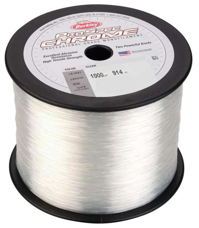 Berkley ProSpec Chrome Monofilament Fishing Line 50Lb 2850yds Clear  PSC350-15 [HNR4475-8318] - $96.99 : ebasicpower.com, Marine Engine Parts, Fishing  Tackle