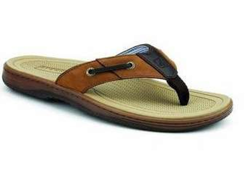 Sperry Baitfish Thong Sandal Brown Buc Brown Size 9M