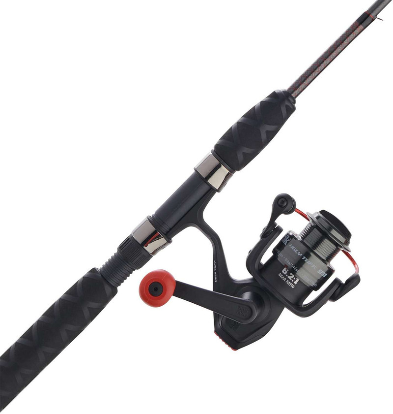 Ugly Stik Bigwater Stand Up Conventional Fishing Rod, Black/Red/Yellow, 6'  - Heavy - 1pc