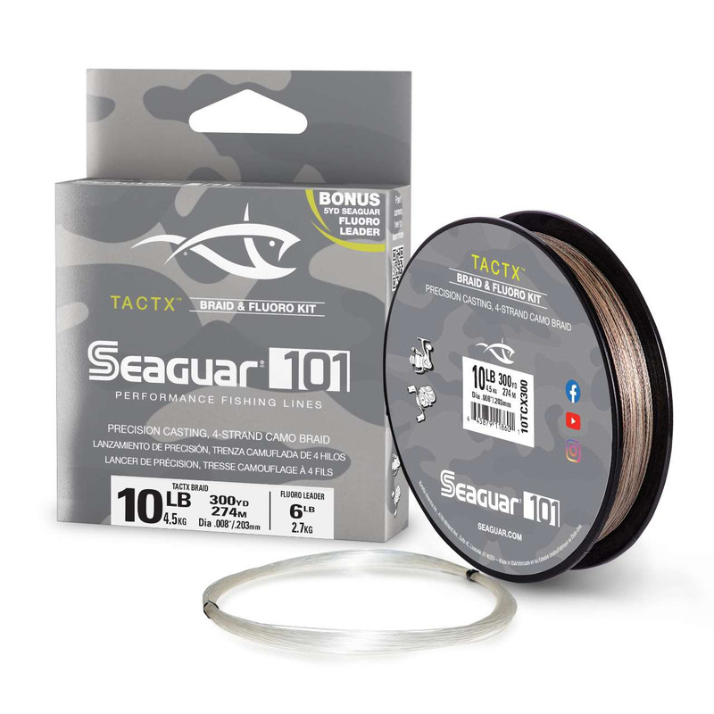 Seaguar 30TCX300 101 TactX Braid W Fluoro Leader 300 yds