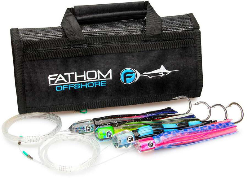 Fathom Offshore Pre-Rigged Meat Fish Trolling Lures 4pk - TackleDirect