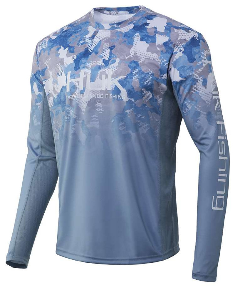 Huk Men's Icon X Camo Fade New Superior Small Breathable Long Sleeve Shirt  