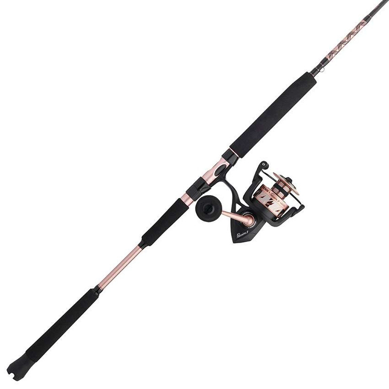 6'6 President Spincast Rod and Reel Combo, 2-Piece Graphite Rod