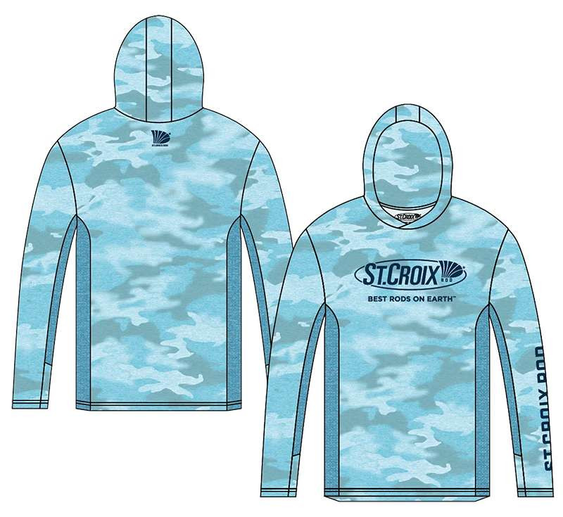 St. Croix Skyline Hooded Long Sleeve Shirt - Large - TackleDirect