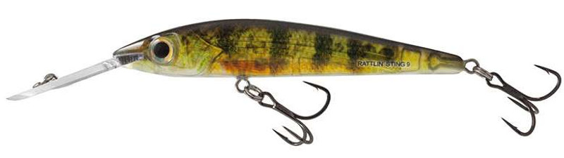 Salmo Rattlin' Sting 9 Deep Runner Jerkbait - Real Yellow Perch