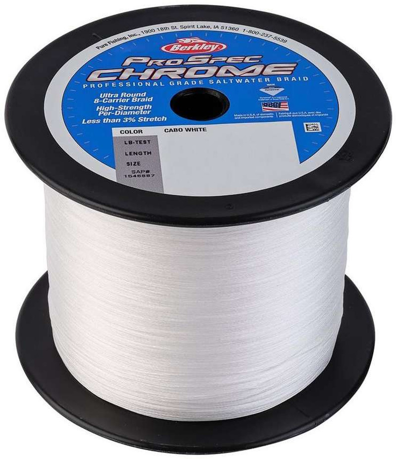 Berkley ProSpec Chrome Premium Braid - 65lb - 2500yd - TackleDirect