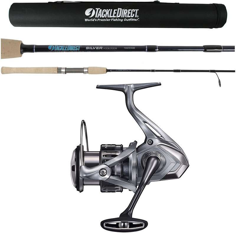 TackleDirect NASC3000HGFC / TDSSTS703M Silver Hook Spinning Combo