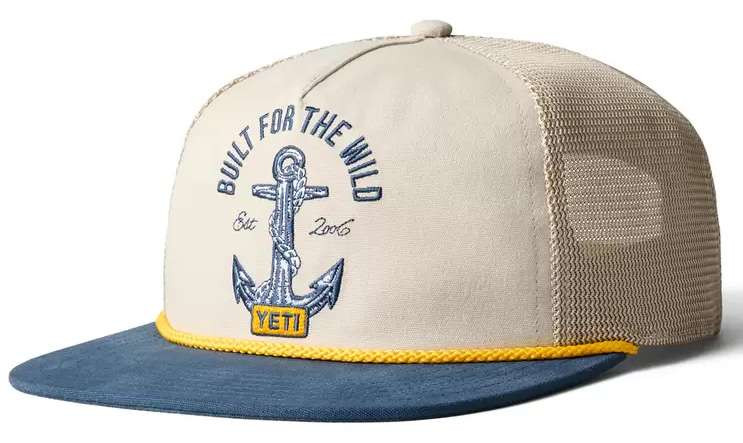 YETI Open Seas Rope Hat - Tan/Navy - TackleDirect