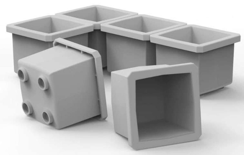 Buzbe Customizable Bins - (6) 1x1 Bins - TackleDirect