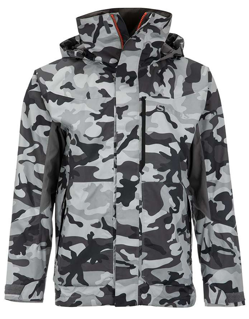 Simms Challenger Fishing Jacket - Woodland Camo Steel - Small - TackleDirect