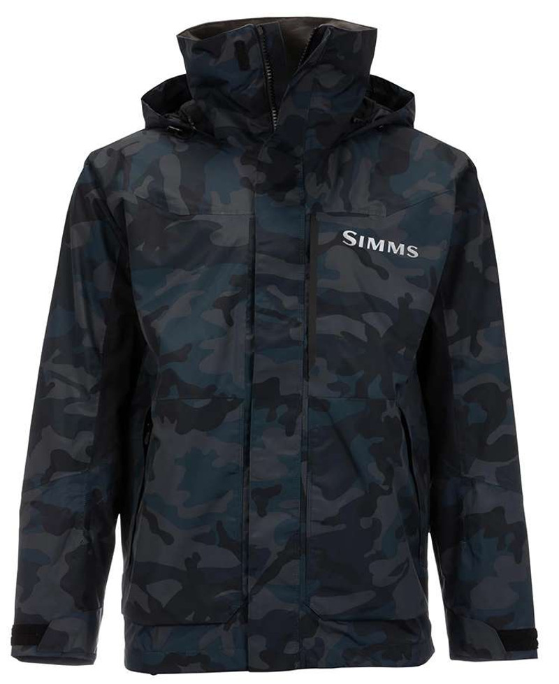 Sims Insulated Hooded Fishing Jacket, Black Mens Small