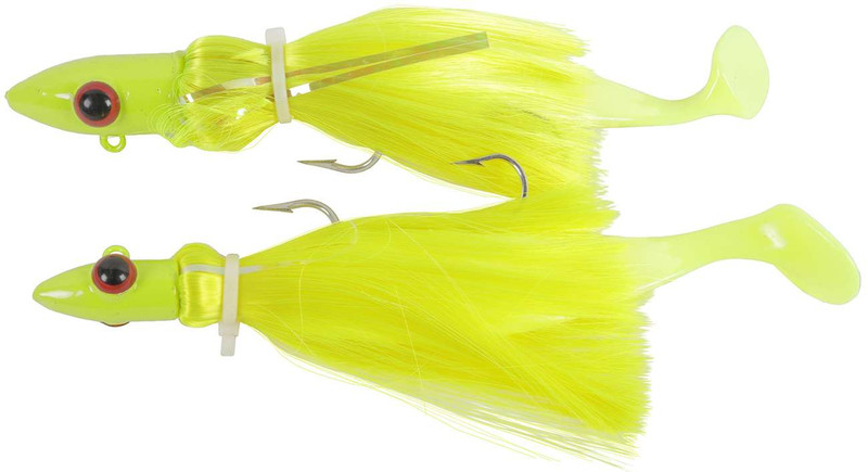 High - Low Rig - Squid Skirt Teasers -Green Chartreuse | Monomoy Tackle