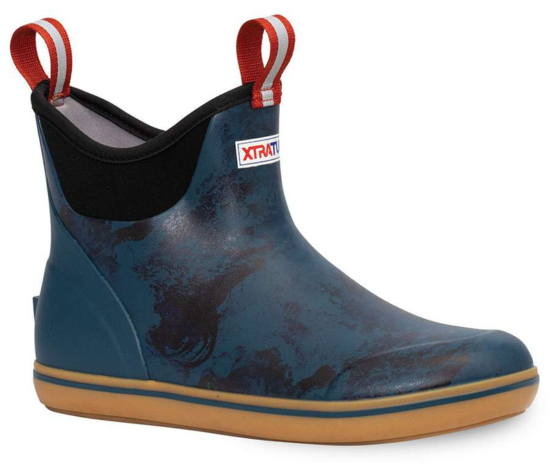 Xtratuf Mens Ankle Deck Boot - Navy/Rogue Wave - TackleDirect