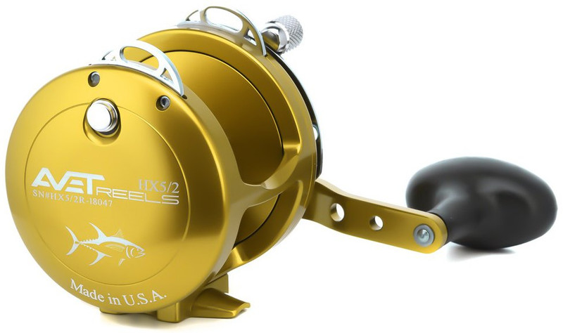 avet hx 5/2 lever drag casting reel 4.2 Single Speed Right Hand / Gold spool and side plate fully machined from billet 6061 Avet HX 5/2 LH 2-Speed