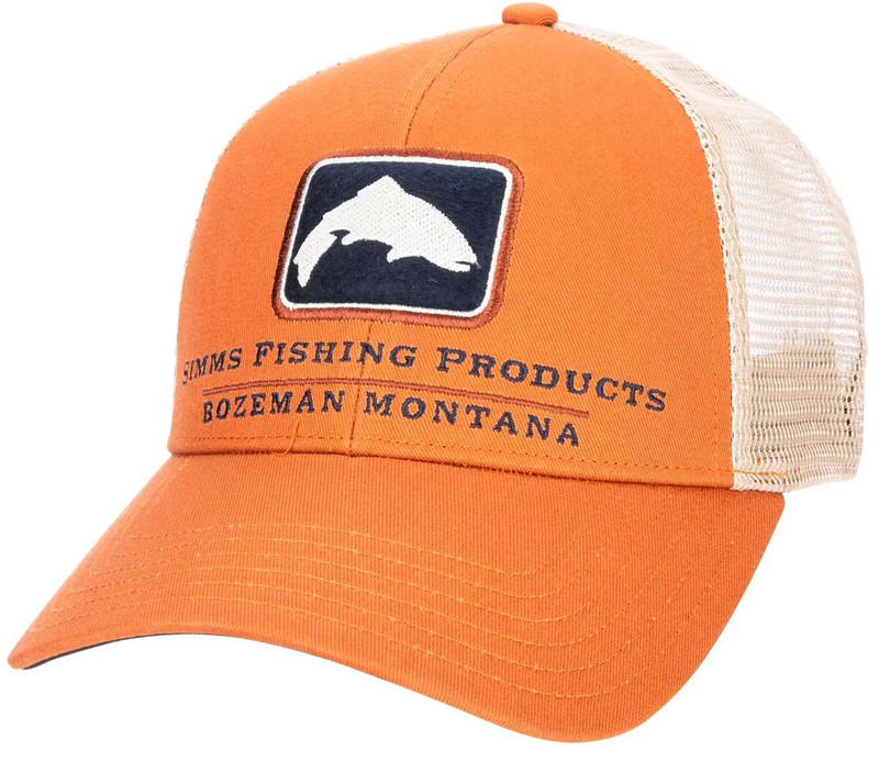 Simms Trout Icon Trucker Hat - Simms Orange - TackleDirect