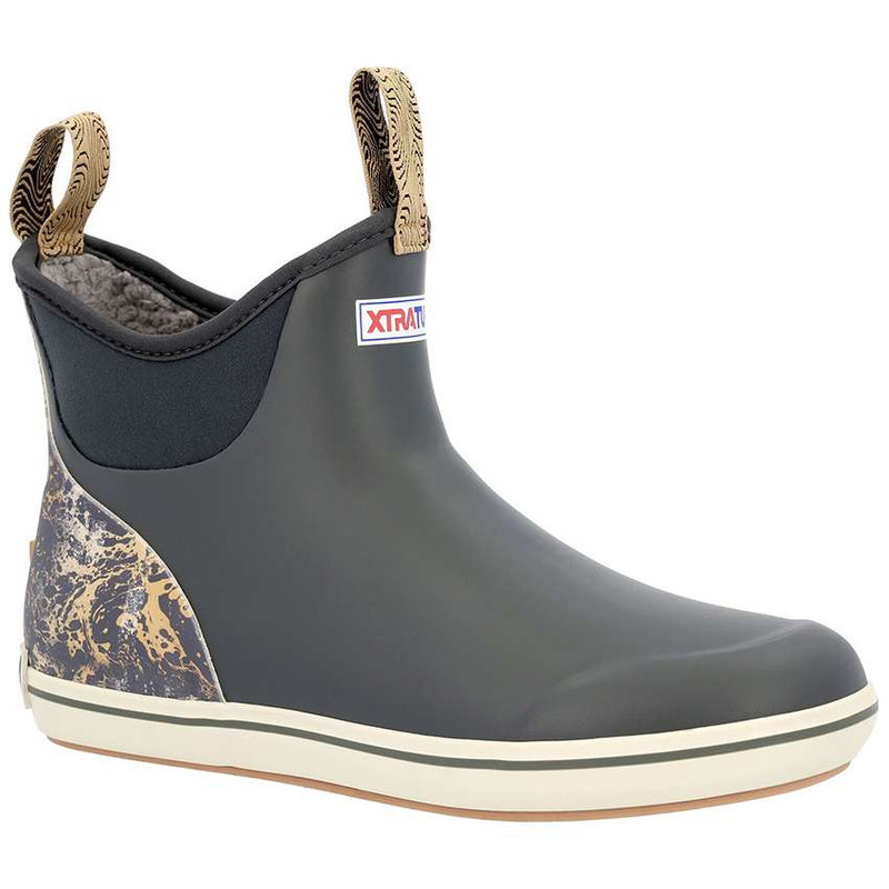 Xtratuf Mens Trolling Pack Ankle Deck Boots - Gray - TackleDirect