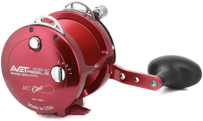 Avet HX 5/2 MC Two-Speed Lever Drag Casting Reels Red
