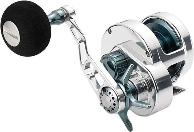 Maxel Ocean Max 1 Speed Lever Drag Jig Reel Gunsmoke - TackleDirect