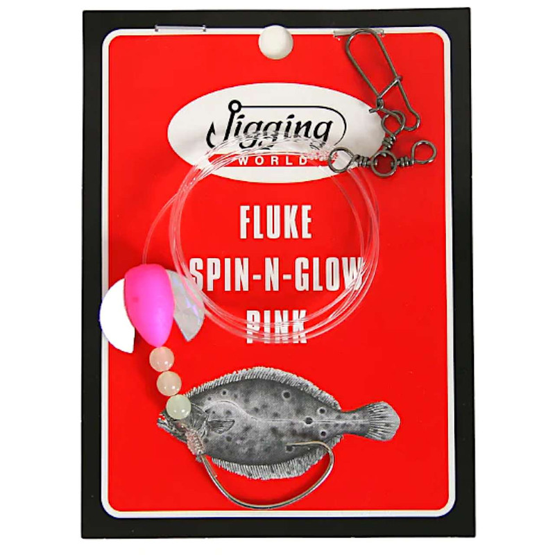 Jigging World Fluke Rigs with Spin & Glow White