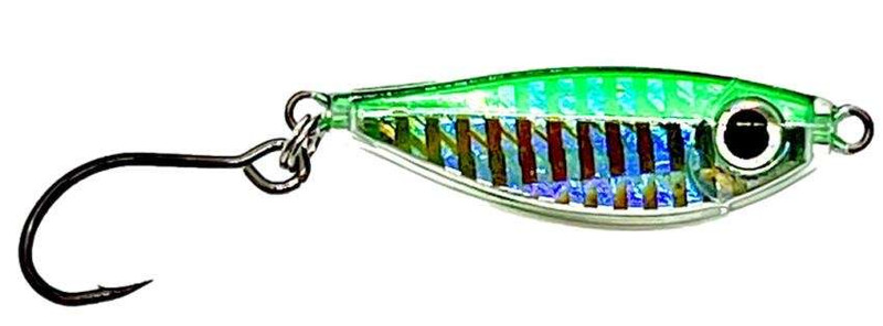 JoeBaggs Peanut Resin Jig - 3.5in - 3oz - Chrome - TackleDirect