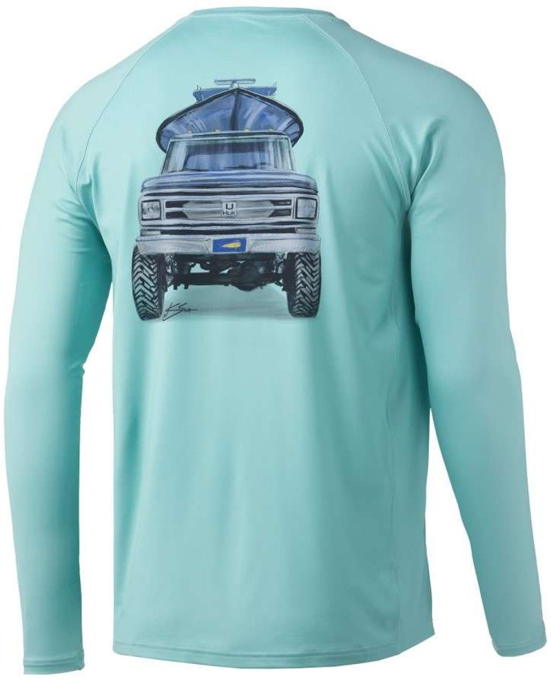 Huk Men's KC Just Teasin Pursuit L/S 450 Ice Blue / S