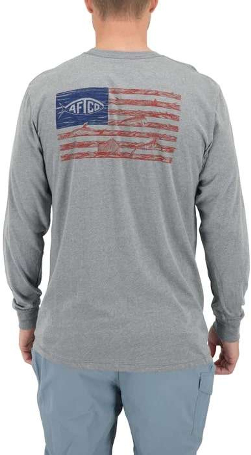 Aftco Wavy Long Sleeve- Graphite Heather - TackleDirect